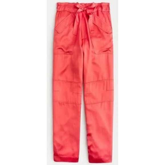 J. Crew Pants - J. Crew Drapey Tie Cargo Pants in Rusty Brick Sz. 4